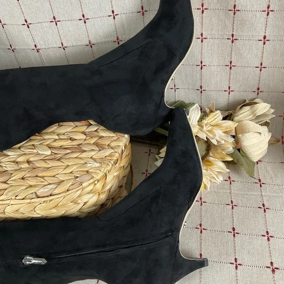 🧸HP🧸 Sam Edelman “Kristie” Over the Knee Boots Black Faux Suede Sz 7 NWOB - Picture 5 of 13